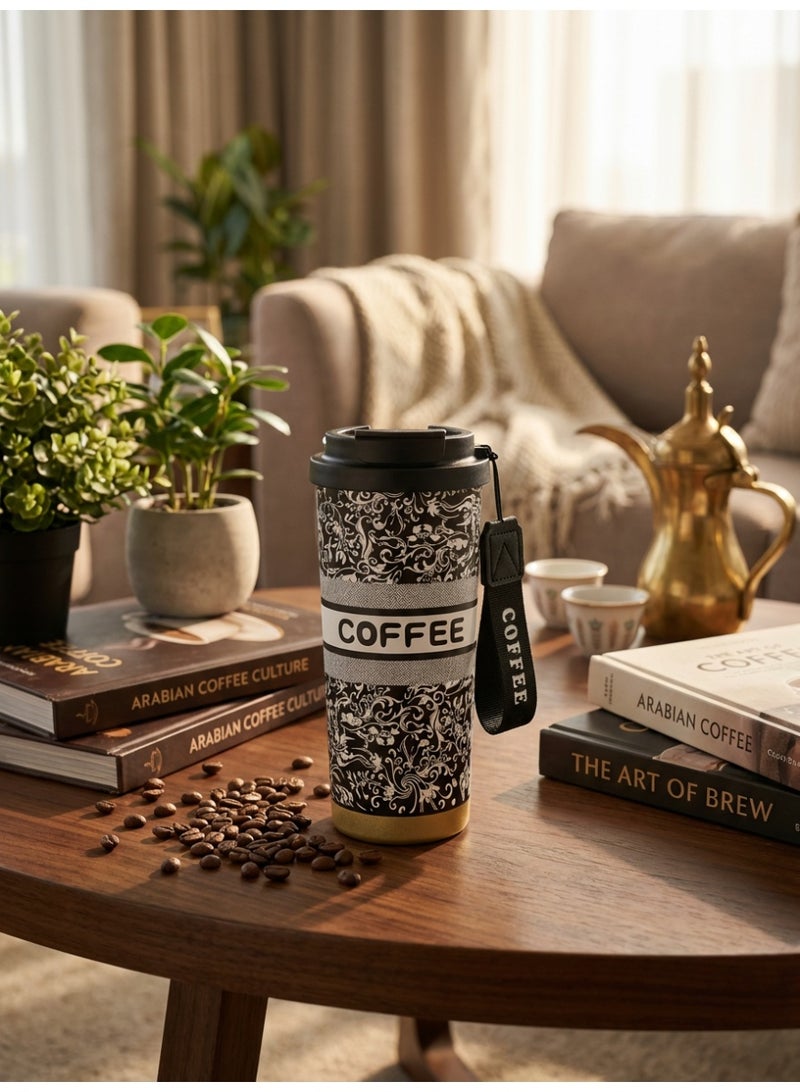 Warwick Travel Coffee Insulated Mug with Sealing Cap, 17oz / 500ml 316 Stainless Steel Double Wall Vacuum Bottle, Leak-Resistant Lid, Tea Strainer, Fits Car Cup Holder, Gifts for Women, Friends, Birthday, New Year - Image 2