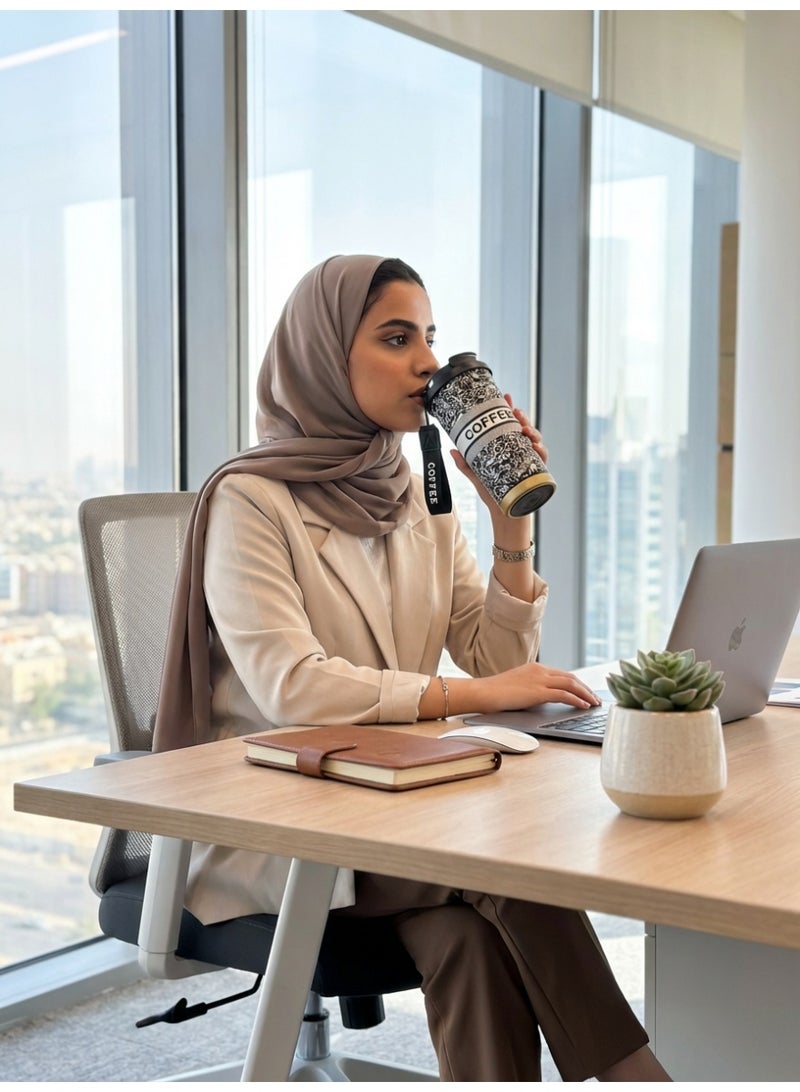 Warwick Travel Coffee Insulated Mug with Sealing Cap, 17oz / 500ml 316 Stainless Steel Double Wall Vacuum Bottle, Leak-Resistant Lid, Tea Strainer, Fits Car Cup Holder, Gifts for Women, Friends, Birthday, New Year - Image 4