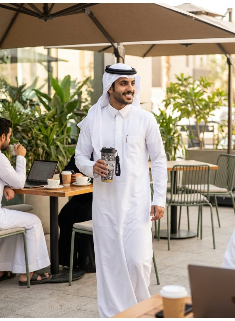 Warwick Travel Coffee Insulated Mug with Sealing Cap, 17oz / 500ml 316 Stainless Steel Double Wall Vacuum Bottle, Leak-Resistant Lid, Tea Strainer, Fits Car Cup Holder, Gifts for Women, Friends, Birthday, New Year - Image 3