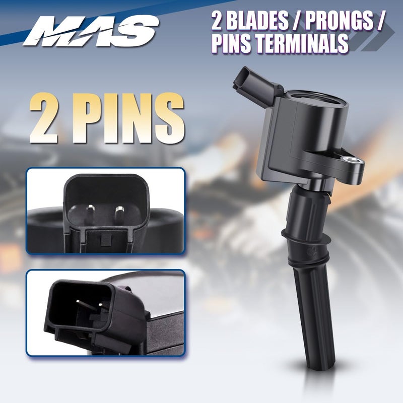 MAS Ignition Coil DG508 & Motorcraft Spark Plug SP479 compatible with Ford Lincoln Mercury 4.6L 5.4L V8 Crown Victoria Expedition F-150 F-250 Mustang DG457 DG472 DG491 - Image 5