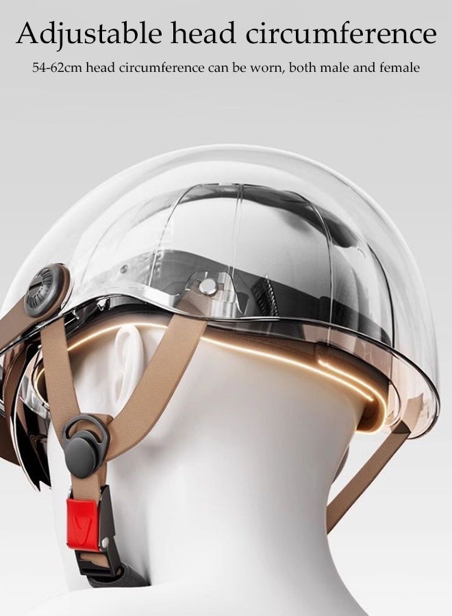 DUNISO 3C Certified Electric Vehicle Helmet，Summer Motorbike Half helmet with Sun-Protection Short Goggles，Safe and Comfortable，Breathable, Sturdy and Durable，Unisex，Black  - Image 5