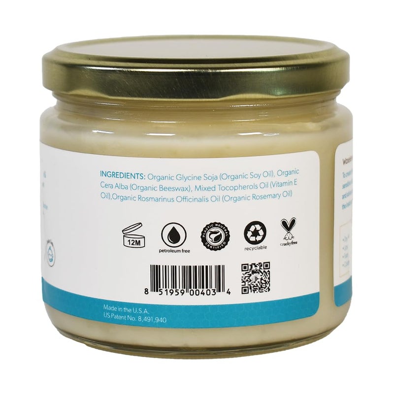 Waxelene Original Aerated Balm Large Jar, Organic Multipurpose Ointment the Petroleum Jelly Alternative Eczema Dry Sensitive Skin Face Moisturizer - Image 4