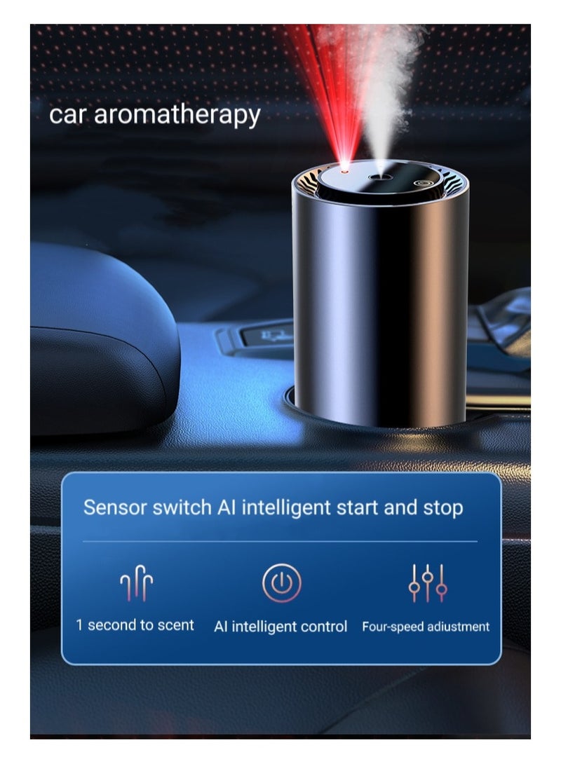 مرطب مبخرة السيارة الذكي بالكامل USB للسيارة + ضوء السماء المرصعة بالنجوم (أسود) (كولونيا نقية) - Image 1