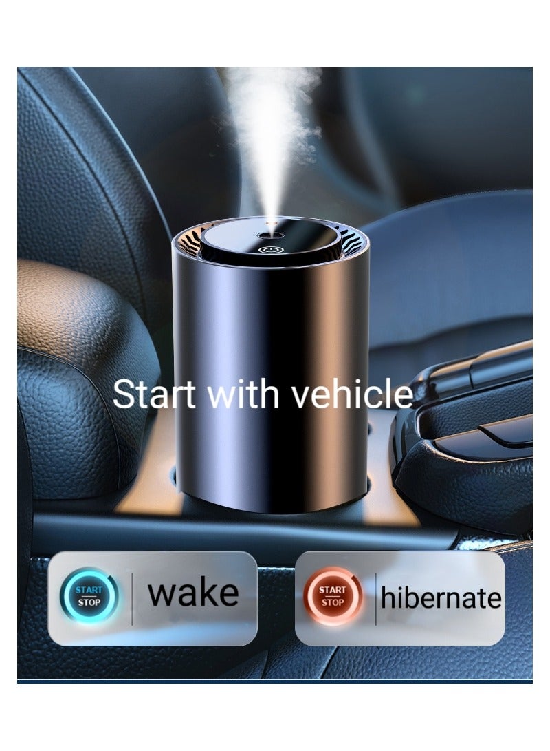 مرطب مبخرة السيارة الذكي بالكامل USB للسيارة + ضوء السماء المرصعة بالنجوم (أسود) (كولونيا نقية) - Image 3