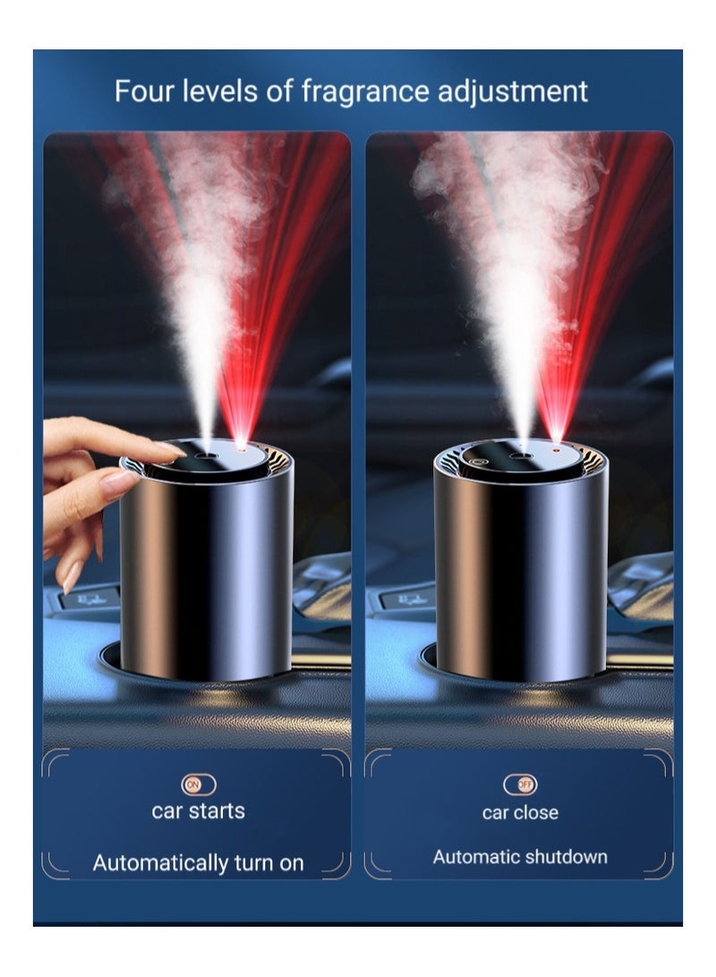 مرطب مبخرة السيارة الذكي بالكامل USB للسيارة + ضوء السماء المرصعة بالنجوم (أسود) (كولونيا نقية) - Image 5