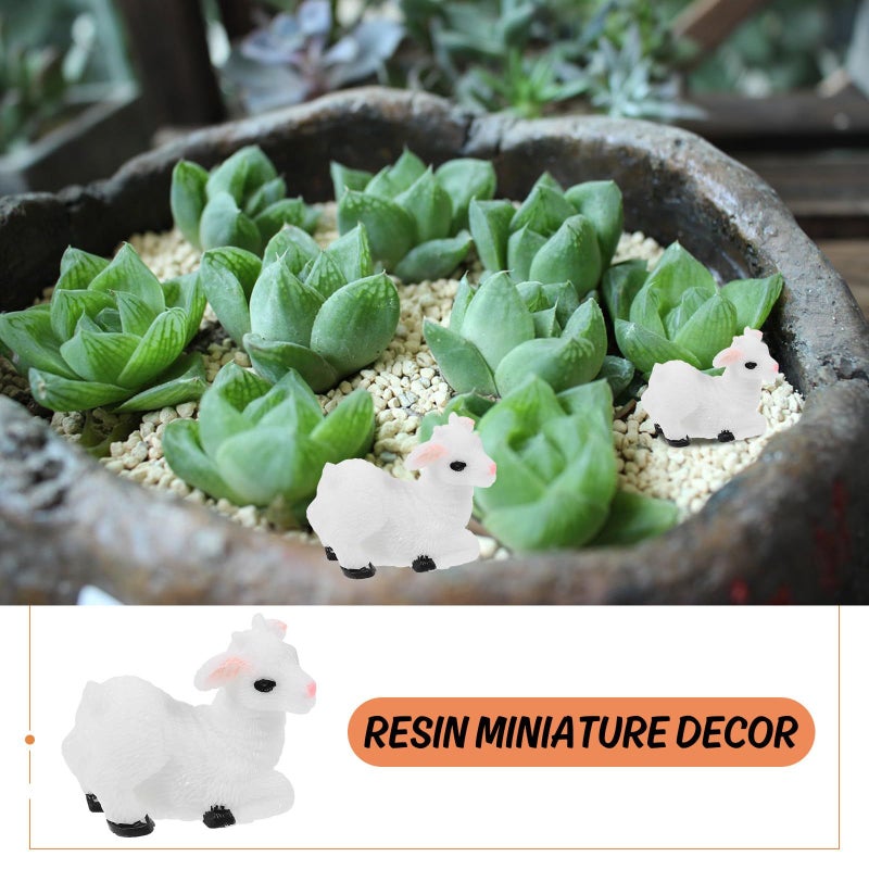 12pcs Handmade Resin Sheep Figurines Set for Garden Office Table Fairy Display - Image 4