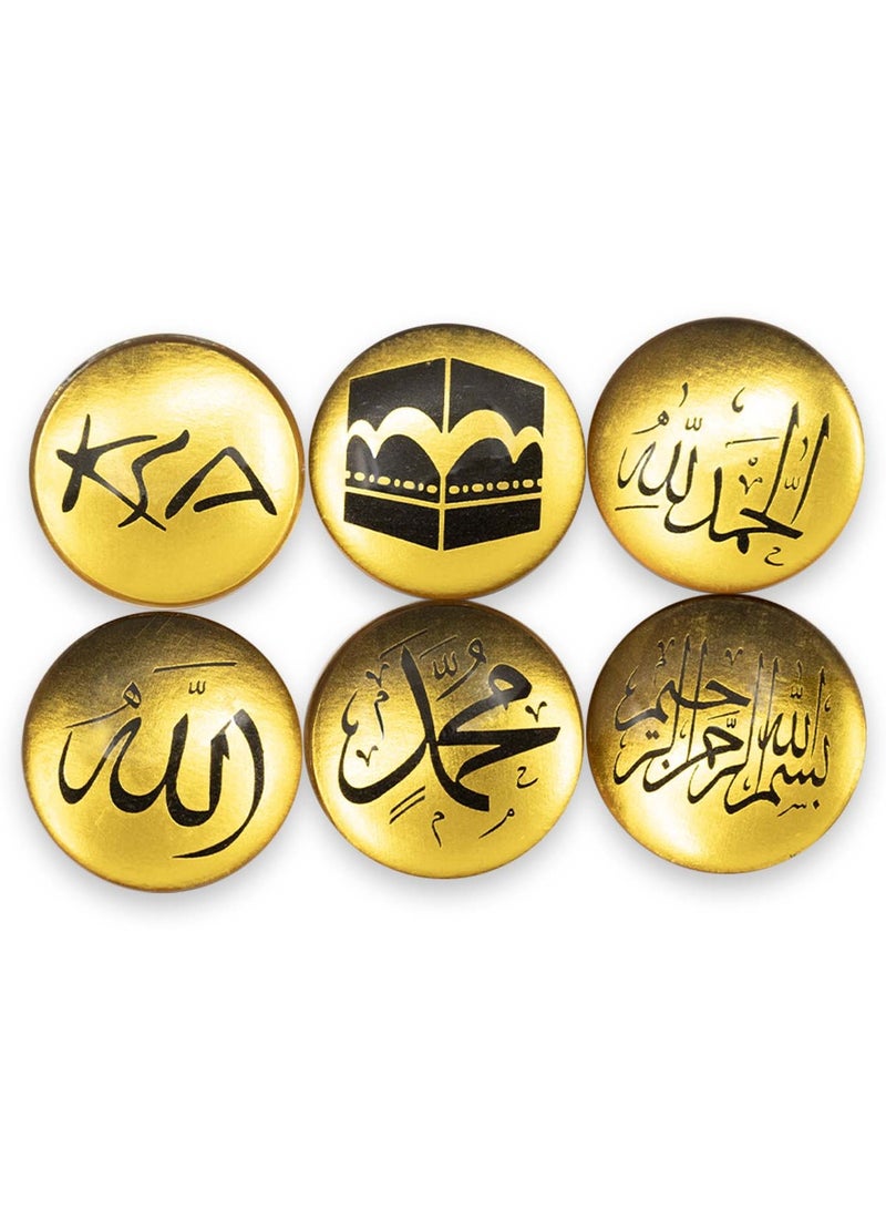 Midas Gold KSA Glass Magnets Set | Elegant Saudi Arabian Fridge Magnets | Premium Gift for National Day & Special Occasions  - Image 3