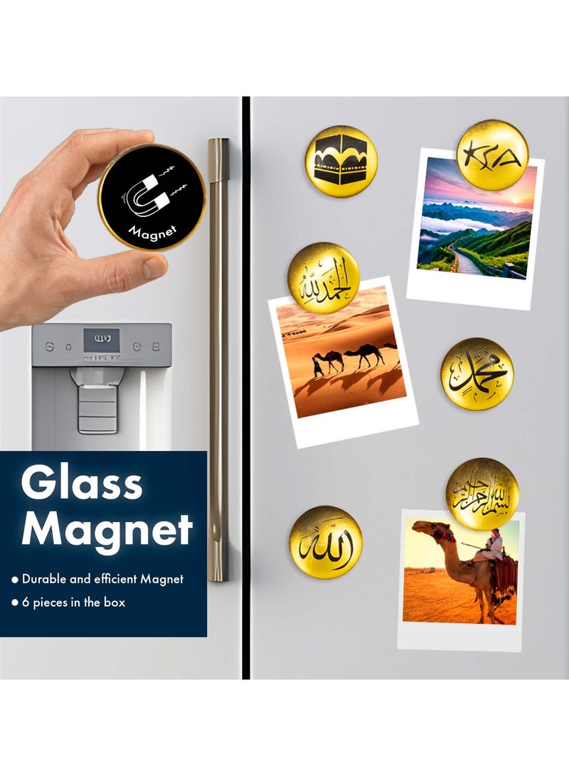 Midas Gold KSA Glass Magnets Set | Elegant Saudi Arabian Fridge Magnets | Premium Gift for National Day & Special Occasions  - Image 4