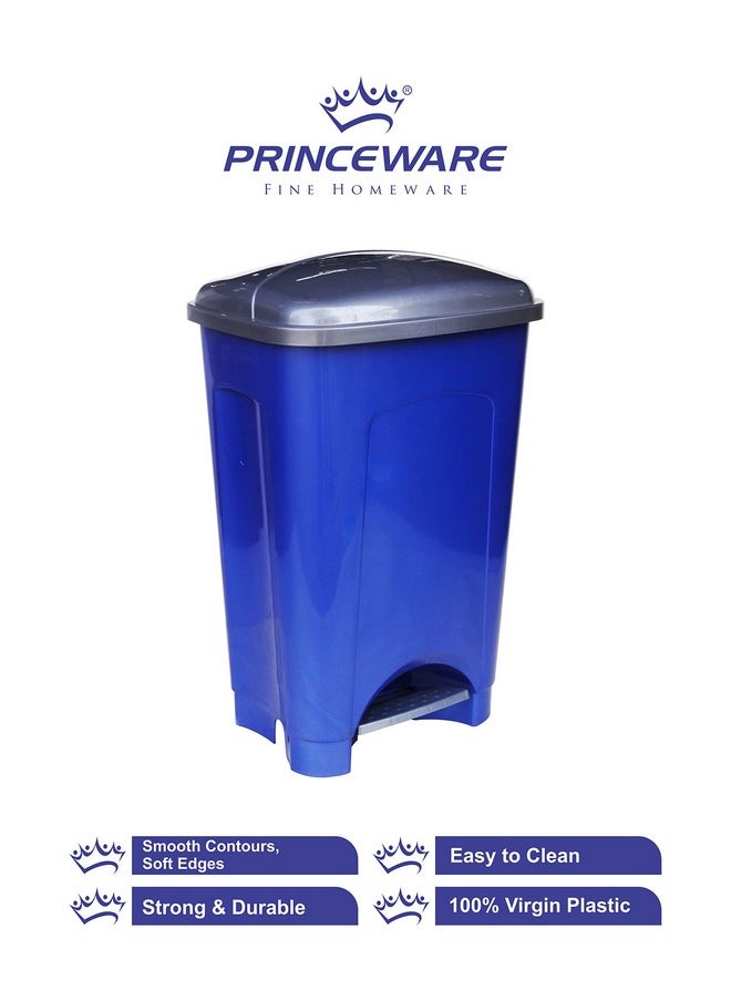 PRINCEWARE - PRINCEWARE Plastic Pedal Step-On Dustbin, 25 litres (Assorted) L4446 - Image 1