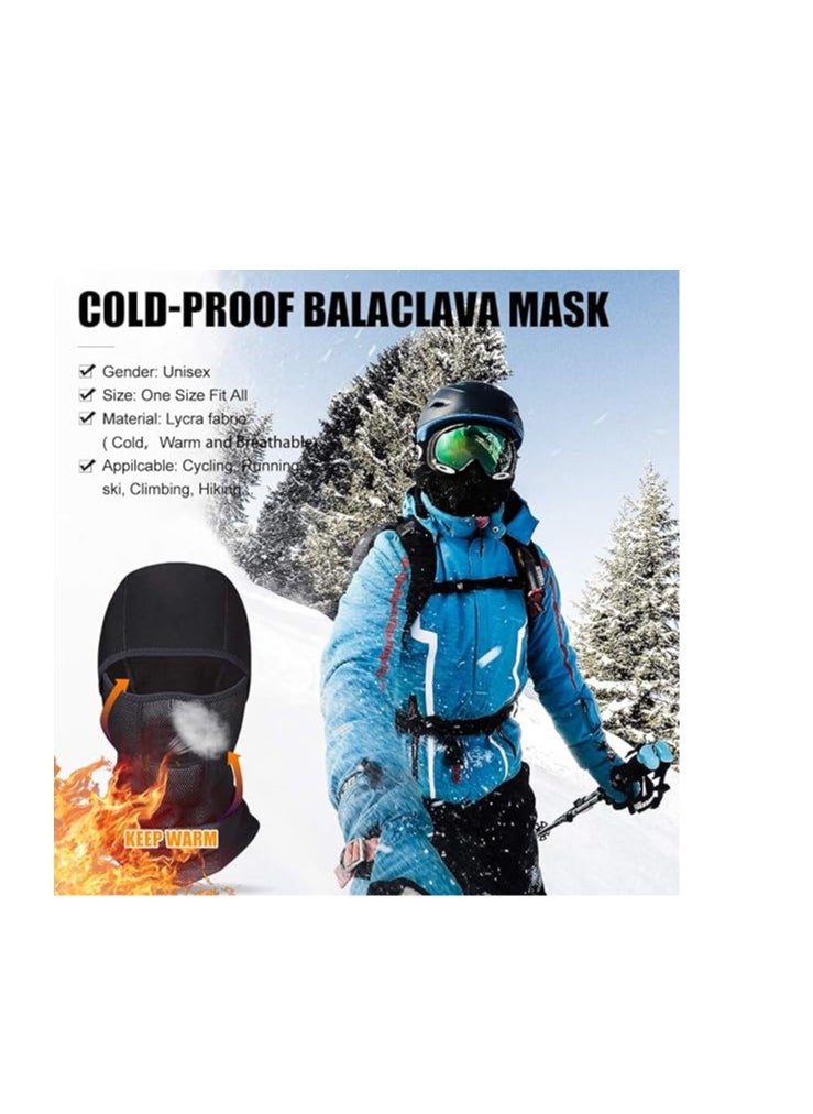 SYOSI - Balaclava Ski Mask, Balaclava for Unisex, Windproof Full Face Mask Cover, Winter Face Cover Warmer Windproof for Skiing, Outdoor Work, Riding Motorcycle Snowboarding, Multifunctional Headwear - Image 1