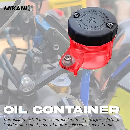 OBEROI'S TRADERS Universal Motorcycle Disc Brake Clutch Oil/Fluid Reservoir Can Cup Container (Red) (PACK OF 1) - Image 2