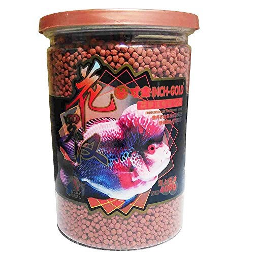 Inch Gold Flowerhorn Pellet Young Adult Fish Food, 400g - Image 1