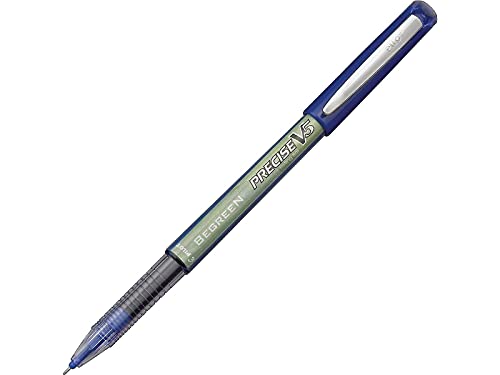 Pilot Precise V5 Rollerball Pens, Extra Fine Point 0.5 mm Blue Pens, Blue, Pack of 12 - Ideal for School, Journaling & Office Writing - Image 1