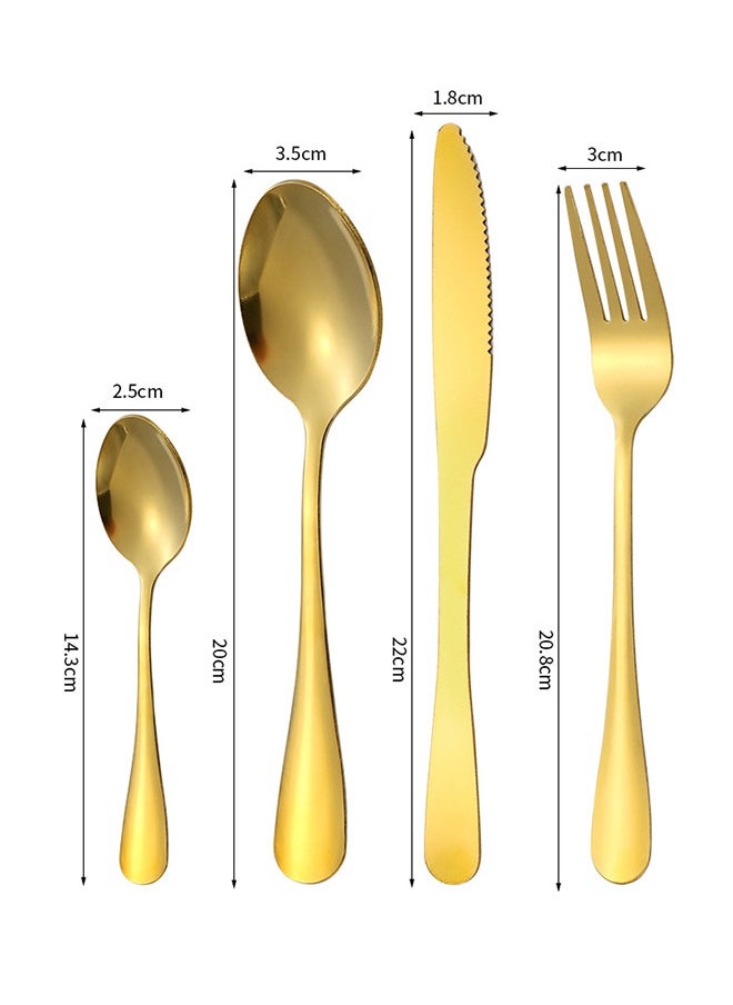 lohpbat - 24-Piece Gold Silverware Set - Image 1