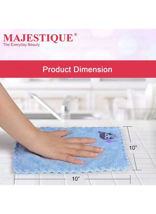 MAJESTIQUE Baby Face Towels 4 Pack Newborn Towel Kids Hankies Baby Bathing Cloth For New Born Newborn;Infant;Kids;Adults 10X10Inch Multicolored  - Image 5