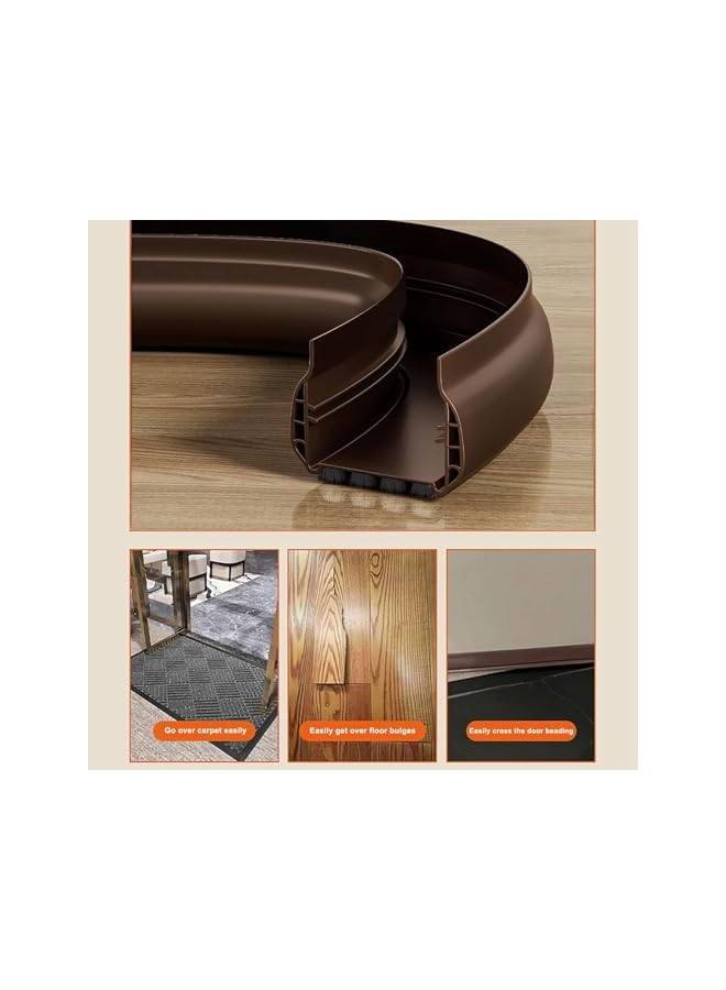 The Bros Under Door Draft Stopper, Adhesive Bottom Door Gap Filler & Seal, Block Noise, Sound, Cold Air, Cuttable Under Door Seal Stopper, Easy Install Draft Blocker, 36.6" Length - Grey - Image 5