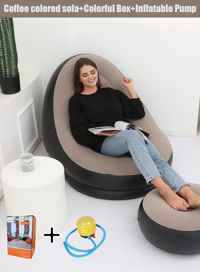 Generic Inflatable sofa, lazy person's rental house, convertible floor bed, tatami single bed, balcony, camping, outdoor inflatable mattress  - Image 2
