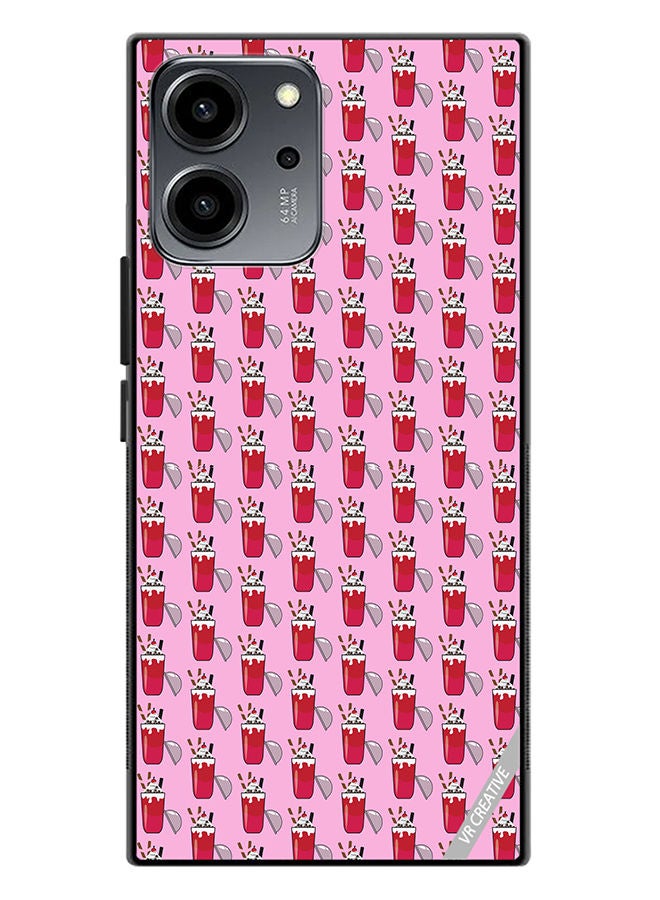 Protective Case Cover For Honor 80 SE Ice Cream Glass Drink Design Multicolour