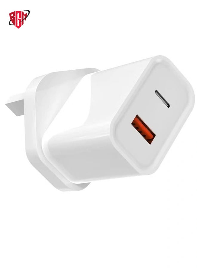 BGM 20W PD USB C Plug Charger Dual Port Wall Plug Charging with for i Phone 13 Pro i Pad i Phone 12/12 Mini/12 Pro/Max/11/XR/X Pixel Samsung (White) - Image 2