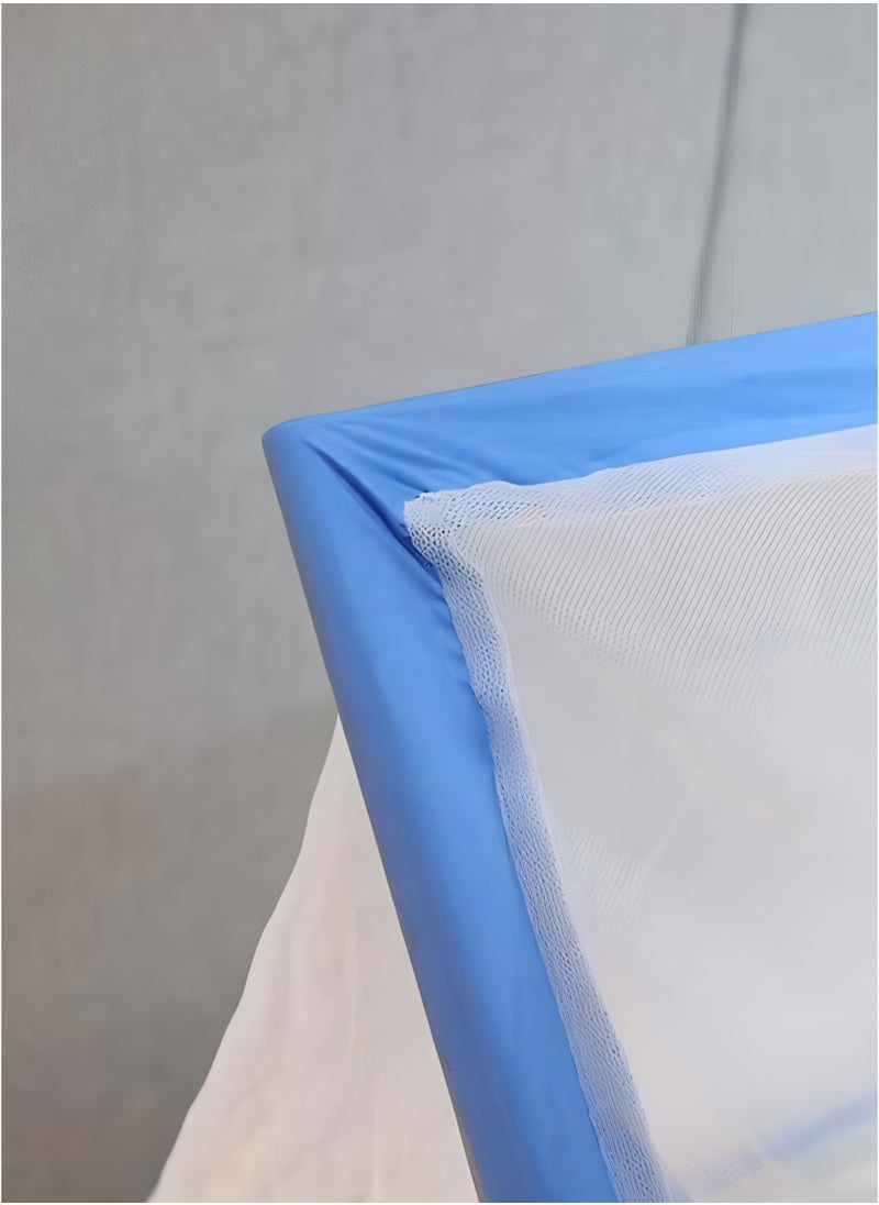 Foldable Pop-Up Mosquito Net Tent for Bed – 190x135x80cm – Double Size Portable Bottomless Machardoni Bed Canopy with Breathable Washable Anti-Mosquito Hexagonal Mesh and Fiberglass Tube Frame for Newborn Infants, Babies, Children and Adults Ideal Use for Home, Travel, Camping, School Dormitories, Indoor and Outdoor Use