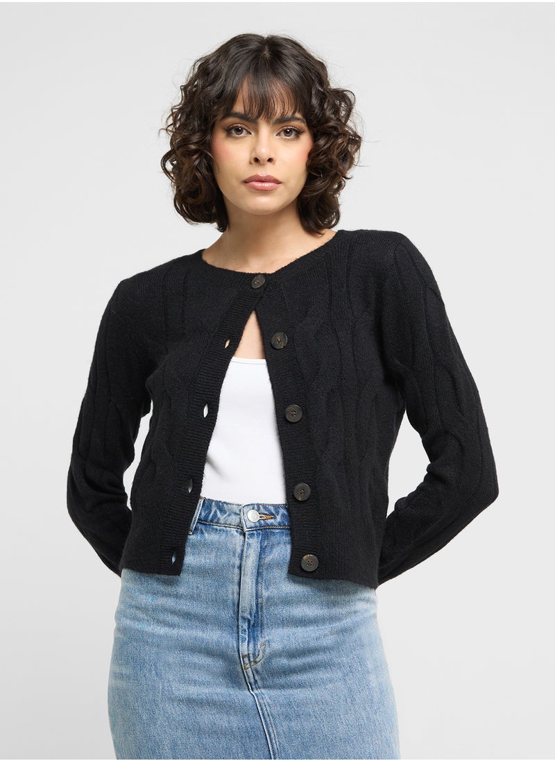 ONLY Button Down Cable Knit Cardigan  - Image 1