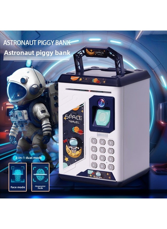 Children's Savings Piggy Bank 2024 Boys And Girls Password Box Large Capacity Can Be Stored For Boys Astronauts-Color:906 Pink Planet Cat—18 Major Function Face Recognition Automatic Door Opening—battery Version - Image 2