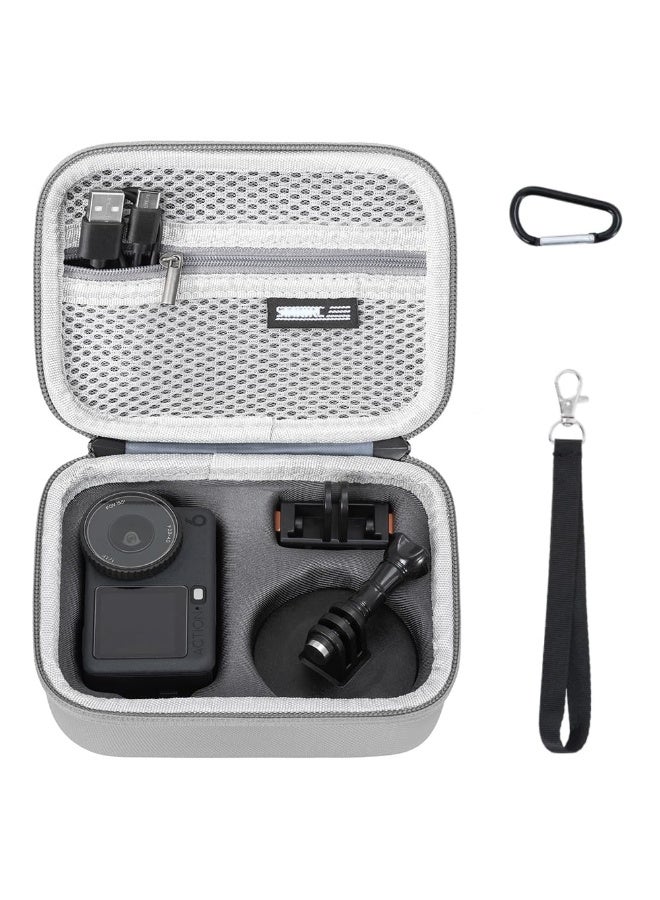 STARTRC Carrying Case for DJI Osmo Action 6, Mini Storage Bag with Wrist Strap & Carabiner, Hard Travel Protector Case for Action 6 Accessories - Image 1