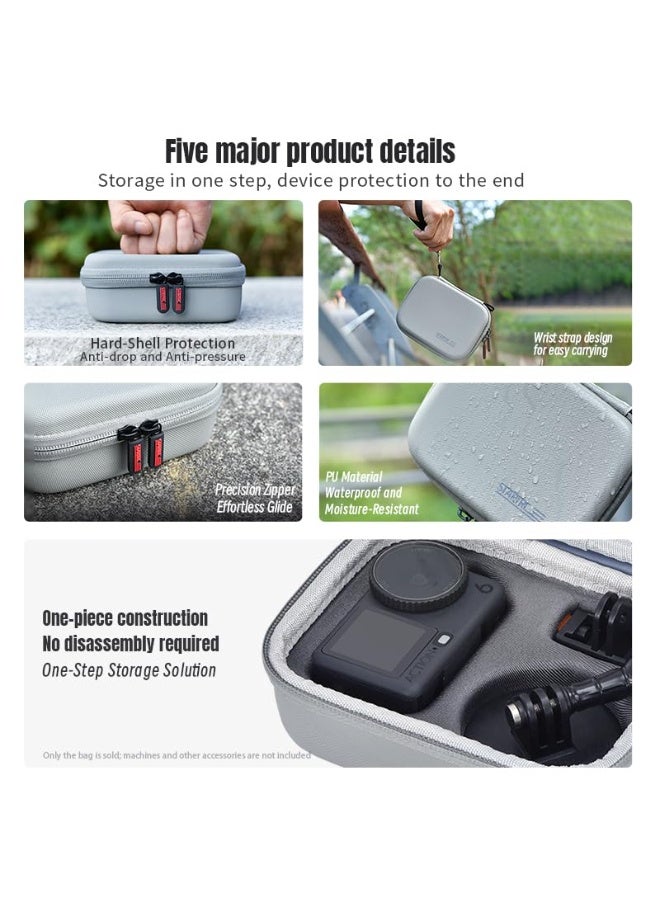 STARTRC Carrying Case for DJI Osmo Action 6, Mini Storage Bag with Wrist Strap & Carabiner, Hard Travel Protector Case for Action 6 Accessories - Image 3