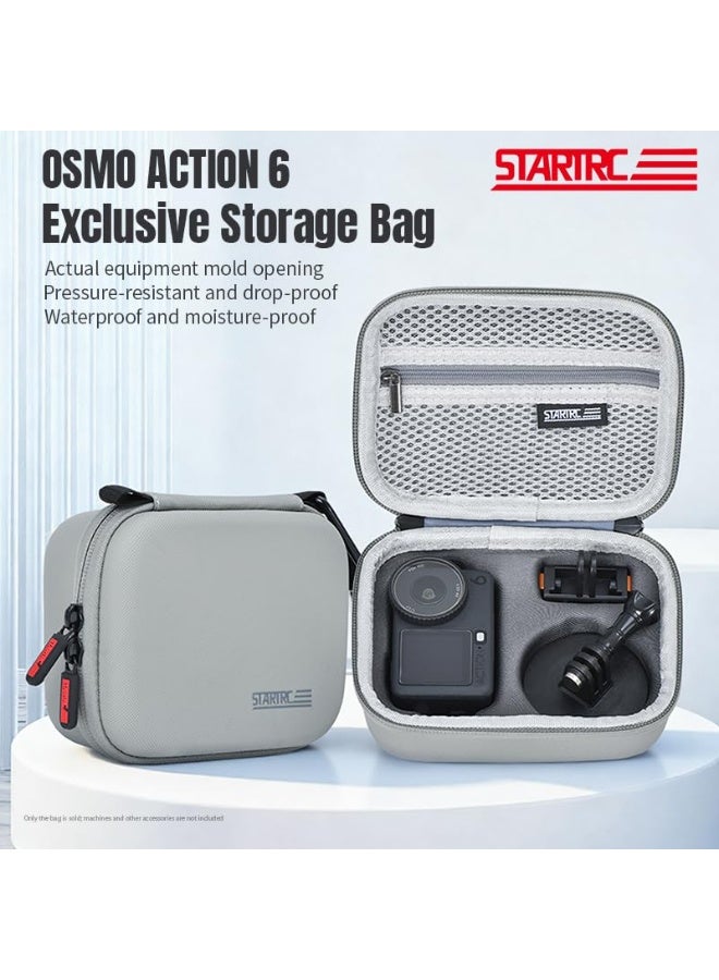 STARTRC Carrying Case for DJI Osmo Action 6, Mini Storage Bag with Wrist Strap & Carabiner, Hard Travel Protector Case for Action 6 Accessories - Image 2
