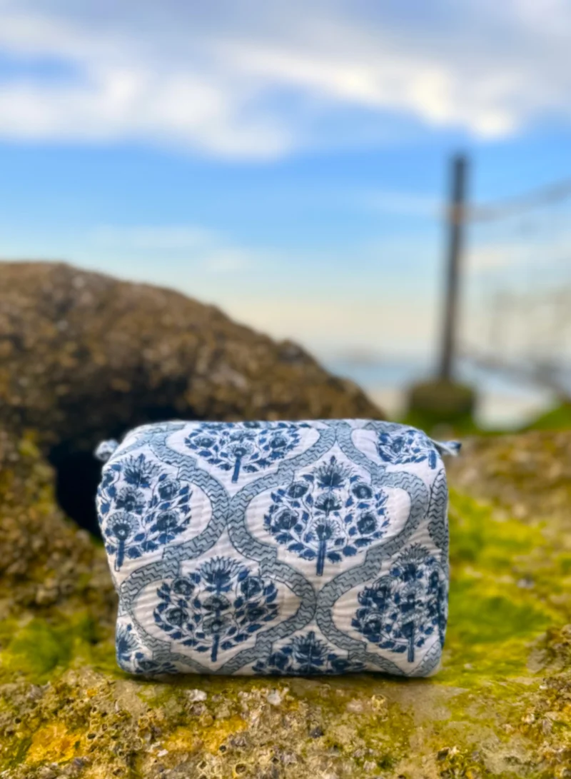 Tohfa Luxe TohfaLuxe Kara Handmade Block Printed Pouch