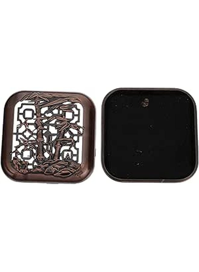 Zinc Alloy Incense Burner Holder Hollow Carved Mini Tabletop Decor For Tea Ceremony - Image 1