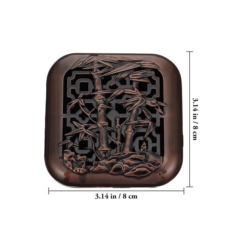 Zinc Alloy Incense Burner Holder Hollow Carved Mini Tabletop Decor For Tea Ceremony - Image 3