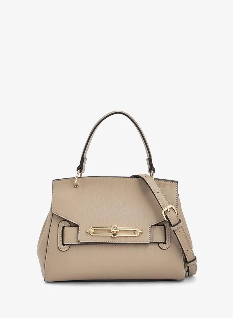 بابريكا Textured Satchel Bag With Top Handle