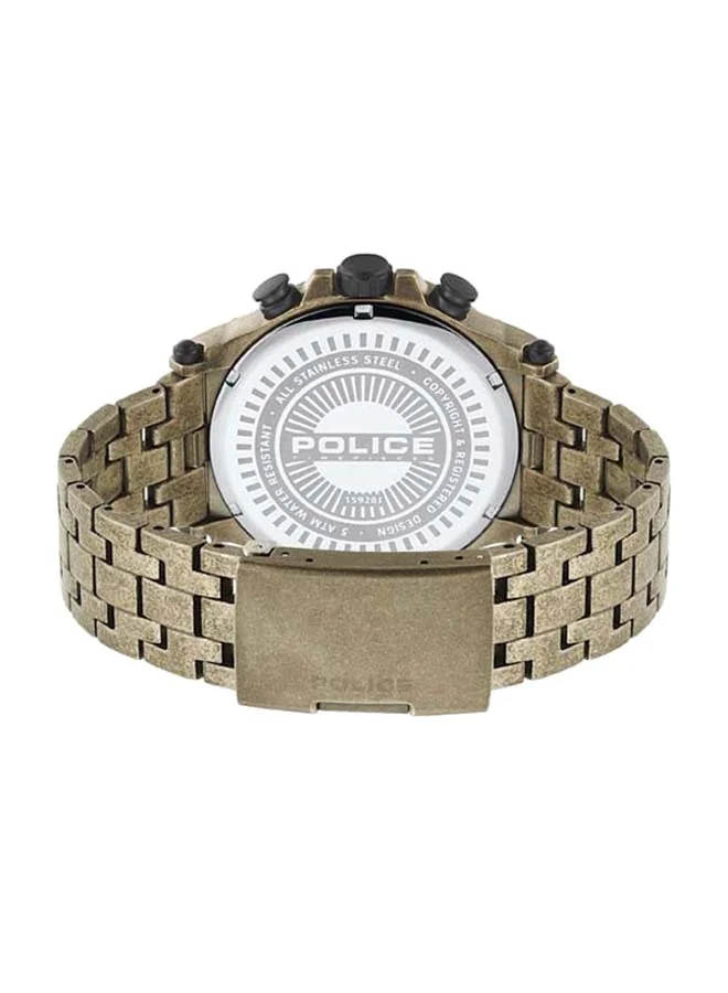 بوليس Black Dial Grey Stainless Steel Bracelet Chronograph Watch for Men 47mm