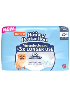 Hartz New! Hartz Home Protection Miracle Guard Dog Pads, Regular Size 25 Count, 3X Absorbency & 3X Longer use, Won't Leak and Odor Eliminating  - Image 1