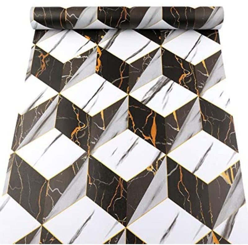 RedChimes Self-Adhesive Wallpaper Waterproof Old Furniture Vinyl Stickers Wooden Door Wardrobe Desktop PVC Wall Papers 45 X 304 CM- (3D Style-2) - Image 5