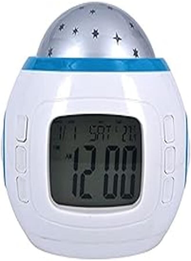 Music Starry Sky Projection Color Change Star Sky Digital Projection Alarm Clock Backlight Music Projector