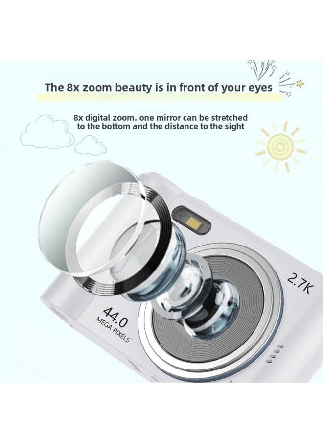 Generic Retro Digital Old-fashioned HD Inch Small Camera Mini Camera Student SLR Ccd Multi-function Camera-Body Color:32G Memory Card  - Image 5