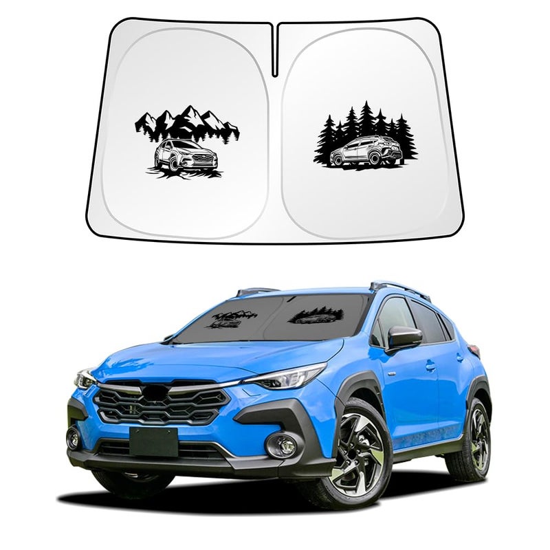 Windshield Sunshade Compatible with Subaru Crosstrek Forester Blocks UV Rays Sun Visor Protector Foldable Front Window Sun Shield Crosstrek