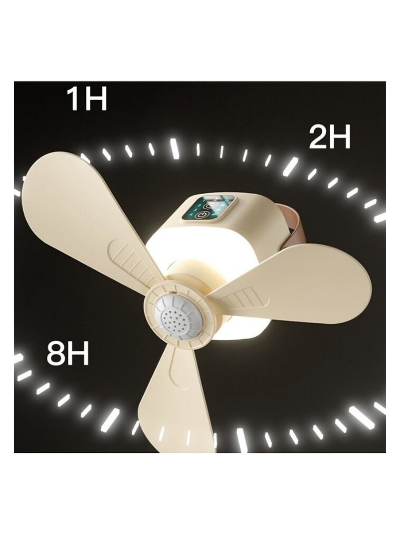 New ceiling fan with three blades, powerful ceiling fan, 7200mAh large battery