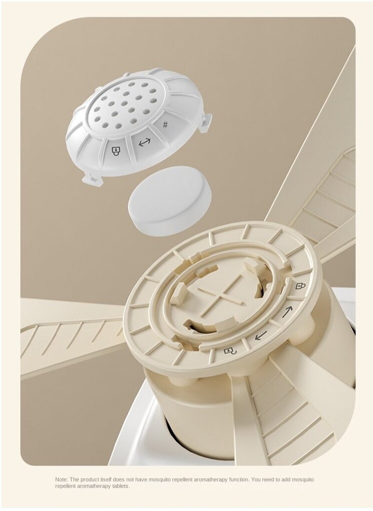 New ceiling fan with three blades, powerful ceiling fan, 7200mAh large battery