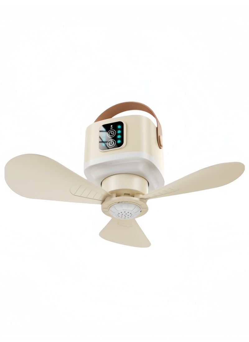 New ceiling fan with three blades, powerful ceiling fan, 7200mAh large battery