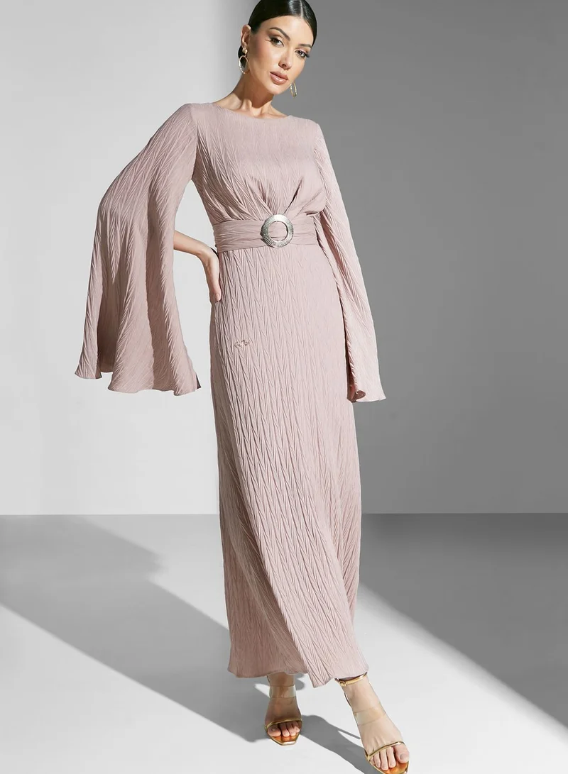 Fashion Trends by Suzy Matar Crinkled Tiered Dress