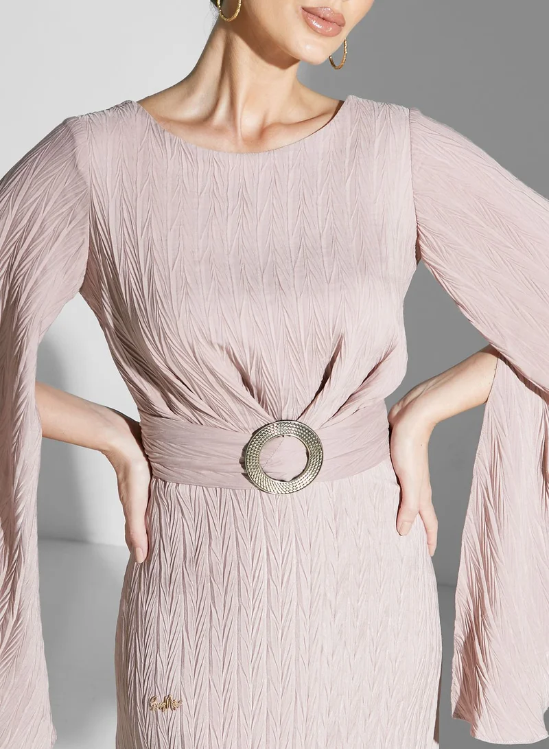 Fashion Trends by Suzy Matar Crinkled Tiered Dress