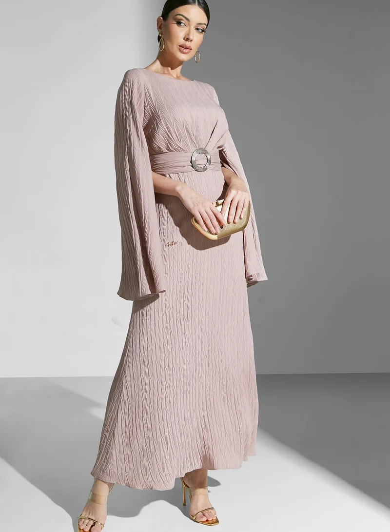 Fashion Trends by Suzy Matar Crinkled Tiered Dress
