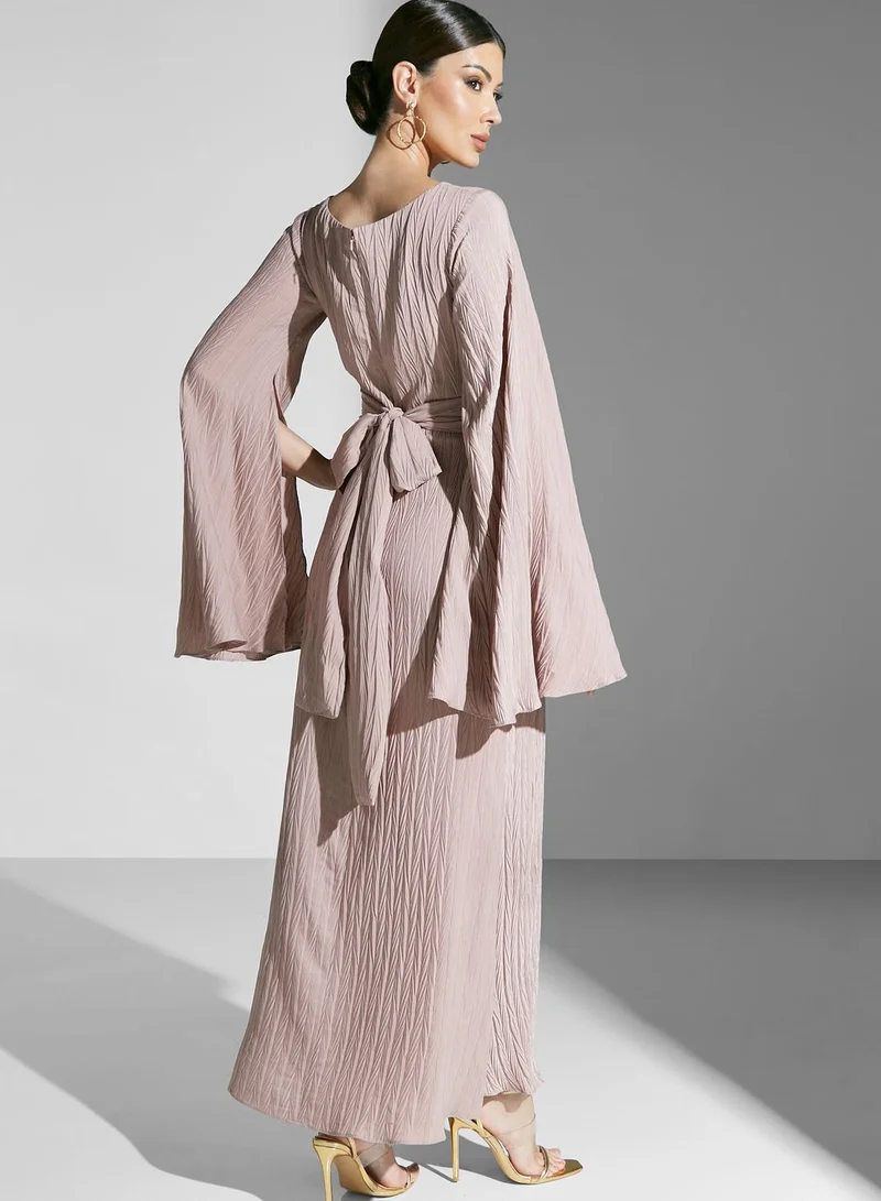 Fashion Trends by Suzy Matar Crinkled Tiered Dress