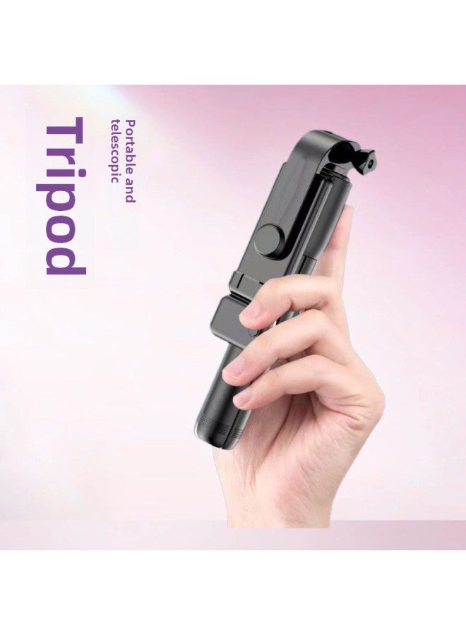Bluetooth Mobile Phone Selfie Stick Mini Wireless Tripod Light Fill Light Selfie Mini Horizontal And Vertical Shooting Live Pole Manufacturers-Color:F510 Pink (without Light) 130cm  - Image 1
