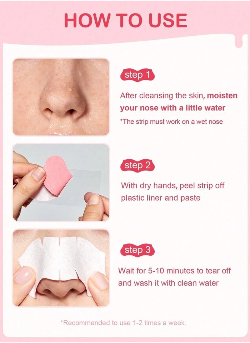 Slow Sunday - Rose Nose Strips (10 Pcs) - To Purify the Skin - Image 1