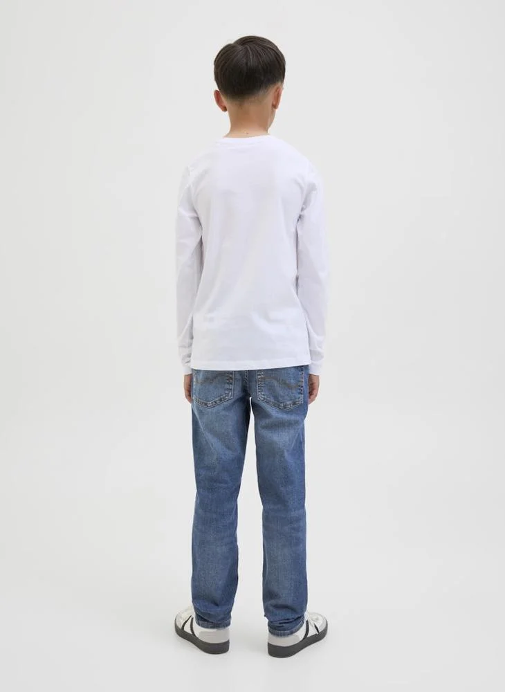جاك وجونز جونيور Kids Jjiglenn Sq 901 Noos Straight Fit Jeans