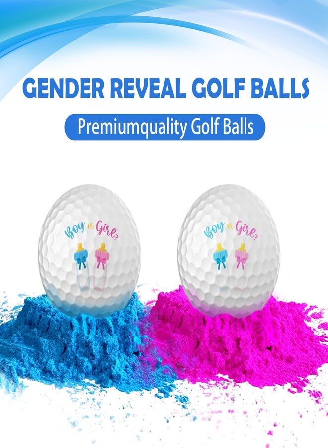 FORSHEEP Gender Reveal Exploding Golf Balls, Pregnancy Announcement Golf Game Set, Boy or Girl Exploding Sport Balls with Powder, Baby Bottle Sign Putters or Pearls/Baby Reveal Ideas Party Supplies - Image 2